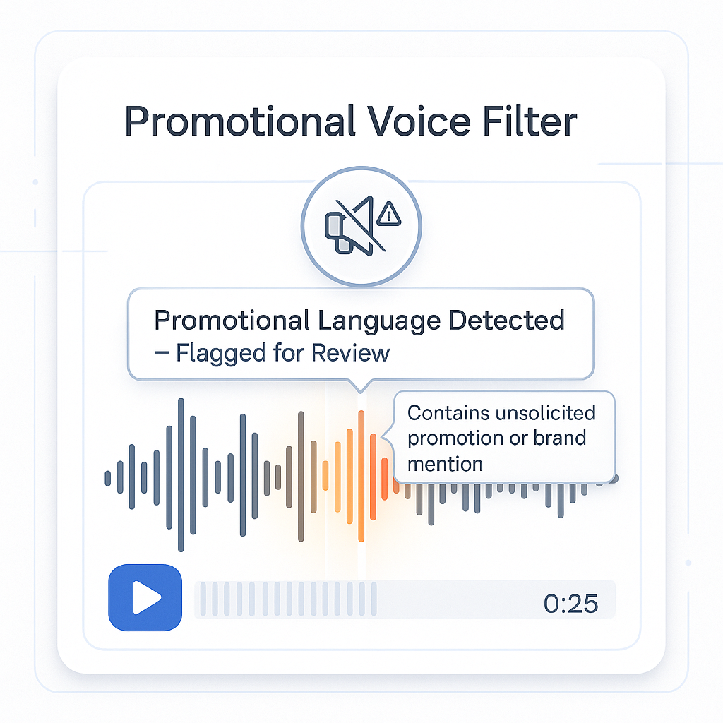 Promotional Voice Filter
