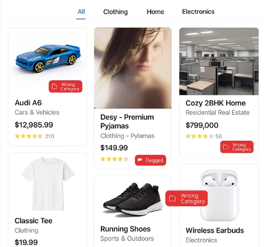 Listing Category Validation Filter